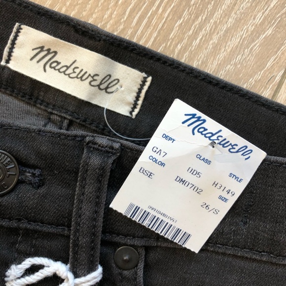 NWT Madewell Women's Black 9”High-Rise Skinny Frayed Jeans SIZE 26S Stretch - Picture 11 of 14